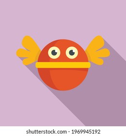 Fly ball toy icon. Flat illustration of Fly ball toy vector icon for web design