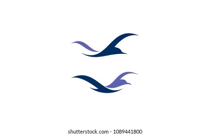 fly beach bird logo
