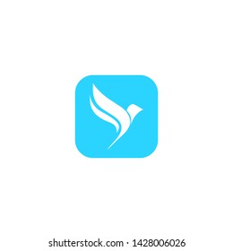  fly bird dove for icon logo template