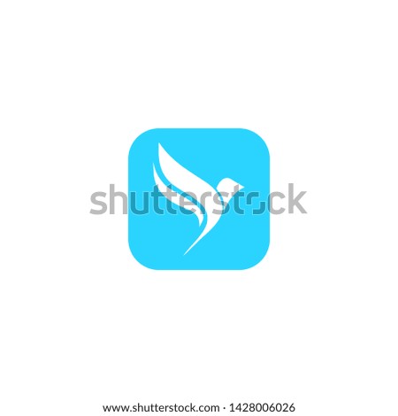  fly bird dove for icon logo template