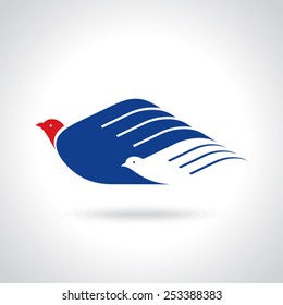 fly of bird to hand. creative freedom idea