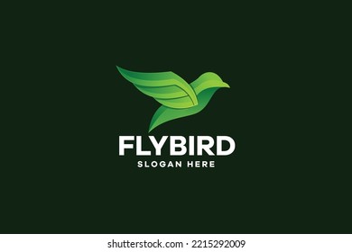 Fly Bird Illustration Logo Vector