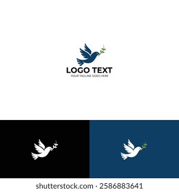 Fly bird logo design template