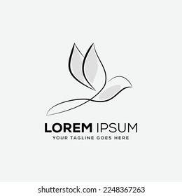 fly bird logo modern design template