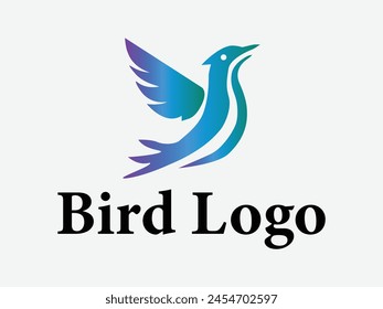 Fly bird logo Vector bird colorful logo design 