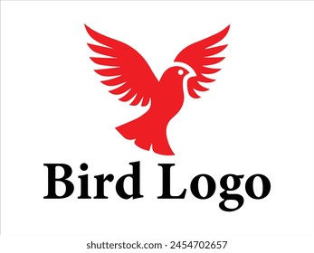 Diseño de logotipo de pájaro de Vector de pájaro de mosca 