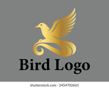 Diseño de logotipo de pájaro de Vector de pájaro de mosca 