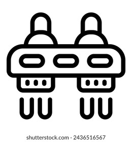 Fly board device icon outline vector. Air jetpack machine. Aquatic sport hobby