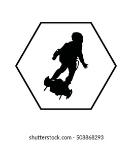 Fly board icon.