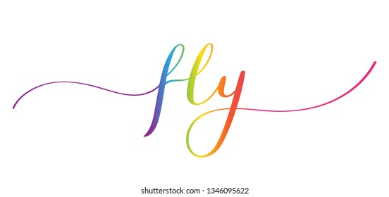 Anuncio de caligrafía de pincel FLY