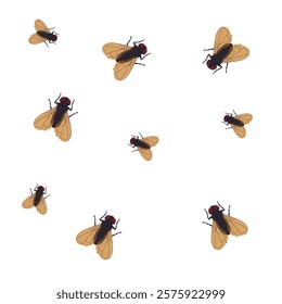 Fly bug insect vector illustration emoji