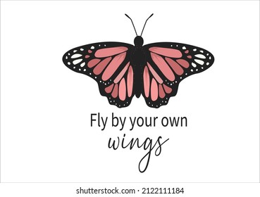 fly by own wings butterfly 