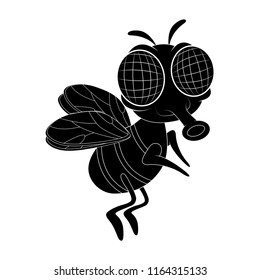 fly cartoon character vector design isolated on white background