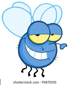 Fly Cartoon Character.Vector Illustration