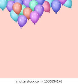 Fly color balloon illustration vector color illustration