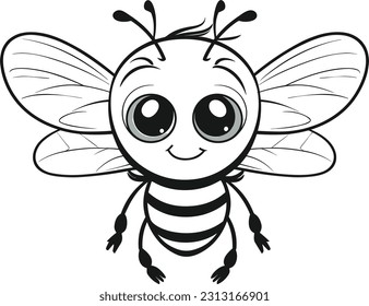 Mosca, libro de colorear para niños, ilustración vectorial
