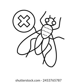 fly control line icon vector. fly control sign. isolated contour symbol black illustration