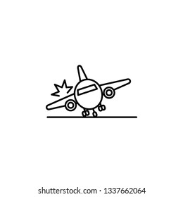 fly, crash, insurance icon. Element of insurance icon. Thin line icon for website design and development, app development. Premium icon