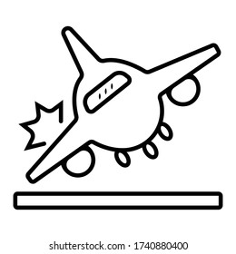 fly, crash, insurance icon vector