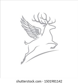 fly deer logo Logo Templates