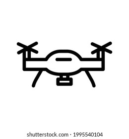 fly drone icon line style vector