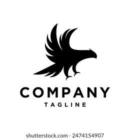 Fly Eagle hawk falcon vector logo design