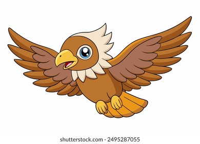 Fly Eagle vector art illustration 