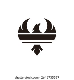 fly up eagle wings patriotic valor symbol vector 
