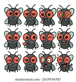fly emotions set icons cartoon vector
vector set collection of cartoon animals illustration on white background
cartoon collection fly
Collection of 12 cartoon animals