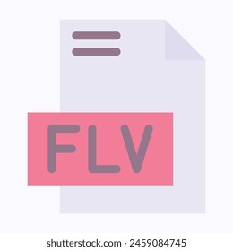 FLY File Format Vector Icon, Isolated On Abstract Background.
