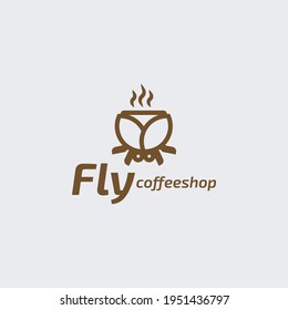 Fly or Firefly Coffee Shop Logo - Logo Template