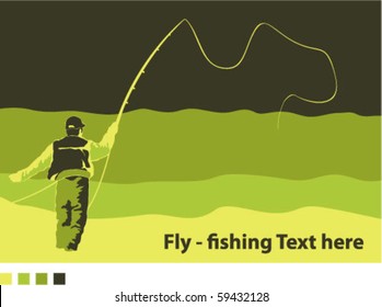 Fly fisherman 4 Color Art