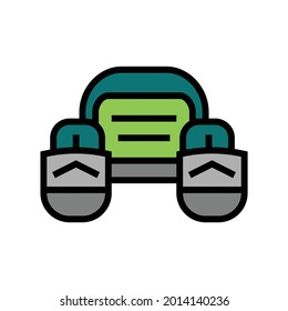 fly fishing pontoon color icon vector. fly fishing pontoon sign. isolated symbol illustration