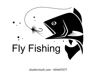fly fishing, vector