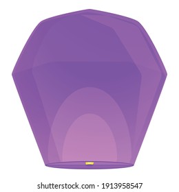 Fly floating lantern icon. Cartoon of fly floating lantern vector icon for web design isolated on white background