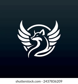 Fly Fox vector use logo t-shirt