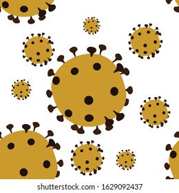 Fly germ virus infection,micro bacteria.Vector modern flat style cartoon character illustration.Isolated on white background.Microbe, Pathogen, Virus icon. Seamless pattern
