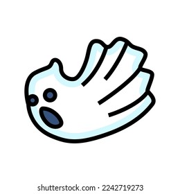 fly ghost color icon vector. fly ghost sign. isolated symbol illustration