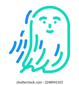 fly ghost color icon vector. fly ghost sign. isolated symbol illustration