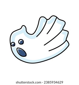 fly ghost color icon vector. fly ghost sign. isolated symbol illustration
