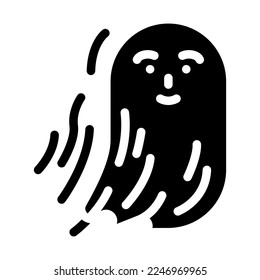 fly ghost glyph icon vector. fly ghost sign. isolated symbol illustration