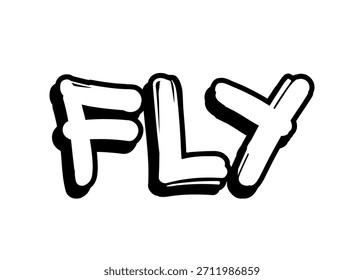 Fly graffiti word Vector fuente
Palabra de fuente del Vector en un fondo blanco