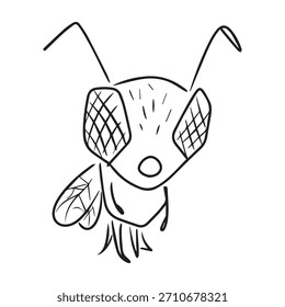 Fly Graphic Design, Vector Illustration, Use in Print, Hand Draw, Art Tattoo Sketch, Good Idea