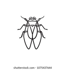 Fly hand drawn outline doodle icon. Insect fly vector sketch illustration for print, web, mobile and infographics isolated on white background.