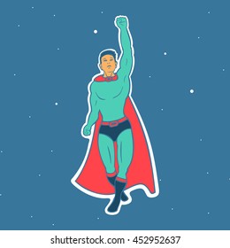 Fly Hero Man Vector illustration