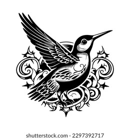 Fly high with our captivating bird tattoo design. This stunning illustration features intricate details that will make your skin soar