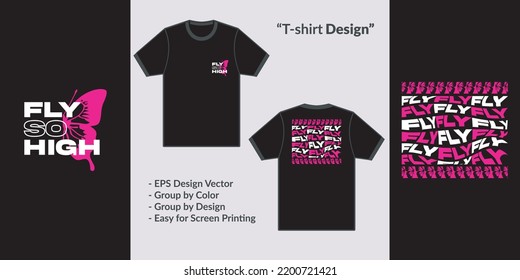 Fly so high pink bright modern streetwear theme design vector for tshirt hoodie and merchandise