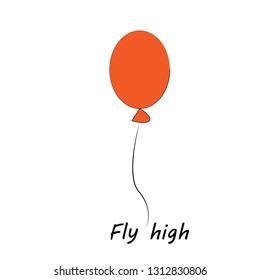 Fly high. typography for print or use as poster. flyer or t shirt. 