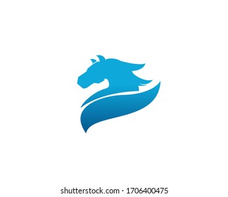 fly horse logo,transportation logo.simple vector logo design