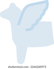 fly horse Vector illustration on a transparent background. Premium quality symmbols. Line Color vector icons for concept and graphic design. 
